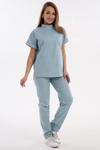 Костюм мед. жен.мод.401СК цв.126 серо-голубой р.58/170(ЧЗ)    