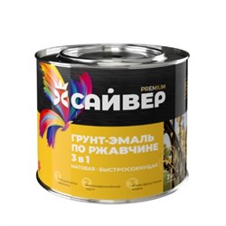 Грунт-эмаль по ржавчине 3 в 1 синяя матовая 1,8кг (6) Сайвер