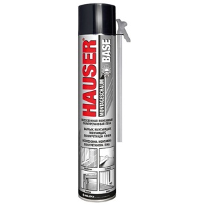 Пена монтажная бытовая всесезонная 1000/400мл Хаузер Base(12)