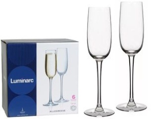 Набор бокалов стекло 6 предметов Аллегресс для шампанского 175 мл 