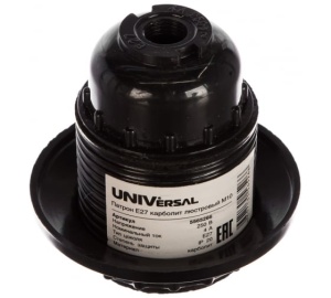 Патрон Е27 люстровый карболит 