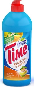 Средство д/мытья посуды 450мл FREE TIME (20) 