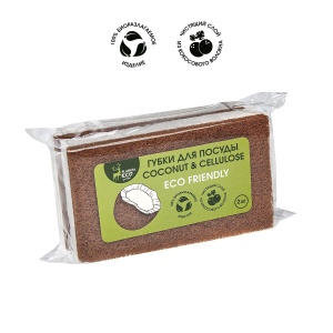 Губка для кухни Coconut&Cellulose Planeta Eco 2 шт 1/10