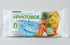Мыло туалетное 90г Фруктовое в цвете  (85) Авента