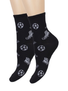 Носки детские мал. х/б+эл Футбол КВ с546 1/30 р.20-22 (ЧЗ)
