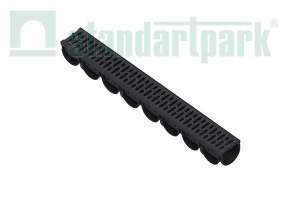 Лоток водоотводный пластиковый со пластиковой решеткой S'park3  ЛВ-10.14.10-ПП  088208  21