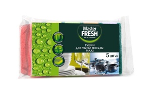 Губки для посуды MAXI 5шт Master FRESH 1/72