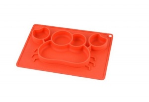 Тарелка-плейсмат с разделителями порций "Краб" 282х205мм (100% пищевой силикон) П/Р