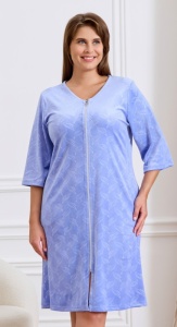 Халат жен. велюр на молнии Бархат р.50 (ЧЗ)