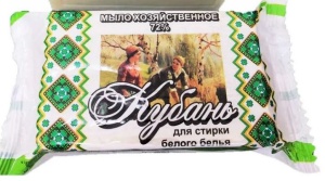 Мыло хозяйственное 72% КУБАНСКОЕ-Моя Кубань 200гр в инд.уп. (26) Меридиан