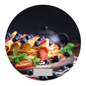 Весы кухонные Добрыня DO-3012А блины,круглые