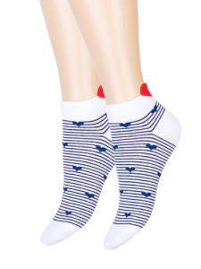 Носки женские укороченные х/б+эл КВ с1201 р.23-25 1/30 (ЧЗ)