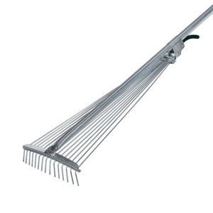 Грабли веерные 16-зубые проволочные с черенком раздвижные