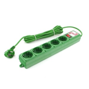 Сетевой фильтр PC 3м 5гн 10А 2,2кВт SPG-MXTR-13 зеленый