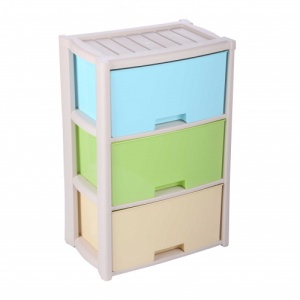 Комод Колорит 3-х секционный цветной Башпласт