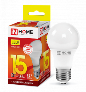Лампа LED-А60-VC 15Вт 3000К Е27 IN HOME