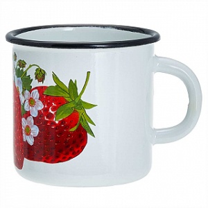 Кружка эмалированная 0,4л с рисунком 1/48