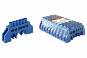 Шина "N" нулевая в изоляторе на DIN-рейку 8х12мм 6групп 