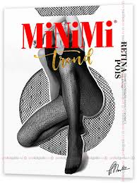 RETINA POIS Diano, 4(L/XL) бесшовные колготки в мелкую сетку с рисунком «горошек» (Ч/З) 