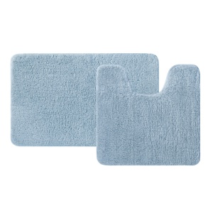 Набор ковриков для ванной микрофибра 50х80/50х50 см IDDIS синий 1/10