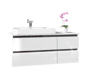 Тумба 100 Рона подвесная с умыв Адриана 55 (на столешницу)