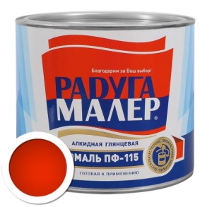 Эмаль ПФ-115 красная 20кг РАДУГАМАЛЕР Гост