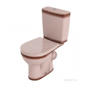 Унитаз-компакт ОРИОН к/в, ниж. подв., кноп., 1 реж,БЕЖЕВЫЙ