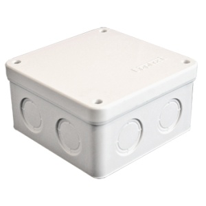 Коробка ПП 115061о/у белая разветвительная 105х105х56 7выходов 24шт