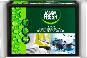 Губка для посуды Black профильные Master FRESH 2 шт 1/50