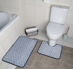 Набор ковриков для ванны и туалета ВИНЕЛЬ 40х50 см/50х80 см 2шт 