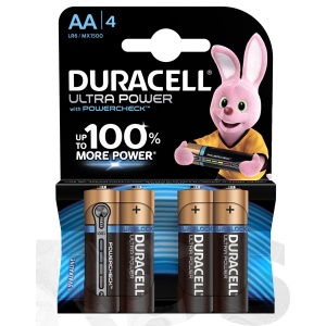Батарейка DURACELL Ultra Power АА пальчиковая 4штуки 