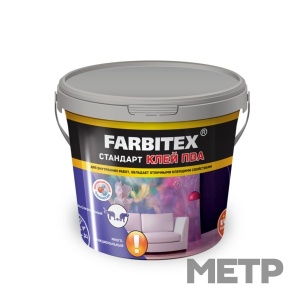 Клей ПВА Farbitex Стандарт 0,75кг (6) Фарбен