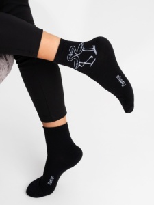 Носки жен. х/б+эл. КВ с1426 1/30  р.25 (ЧЗ)