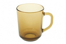 Кружка стекло 250мл BASILICO дымка гладкая  1/12