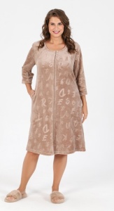 Халат жен. велсофт на молнии Танси-1 р.48 (ЧЗ)