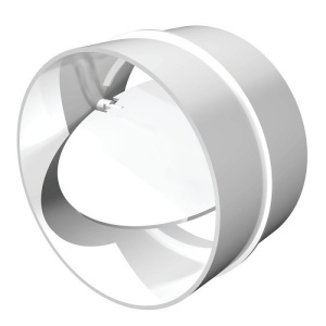 Соединитель круглый Д-125 с обратным клапаном 