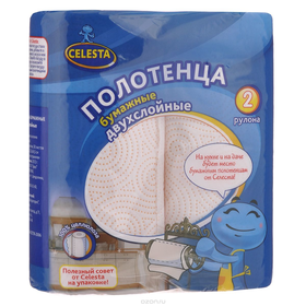 Полотенца бумажное CELESTA 2 рулона по 12 шт