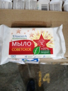 Мыло хозяйственное твердое 72% 200гр СОВЕТСКОЕ БЕЛОЕ (50)