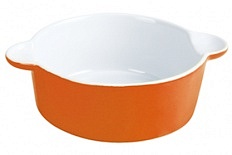 Форма керамическая 16х12,5х5 см TM Appetite круглая,оранжевый