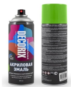 Эмаль аэроз. универс. светло-зеленый 520мл DECORIX (12)