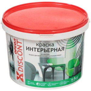 Краска ВД акриловая интерьерная 1,5кг Ореол Дисконт (6)
