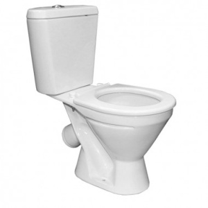 Унитаз-компакт ДЕТСКИЙ, косой выпуск, нижняя подводка, кнопка, белый