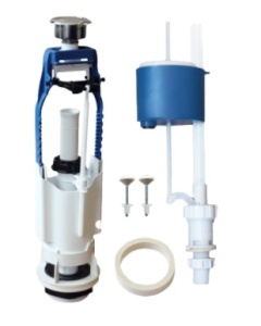 Арматура для бачка нижняя подводка, кнопка хром