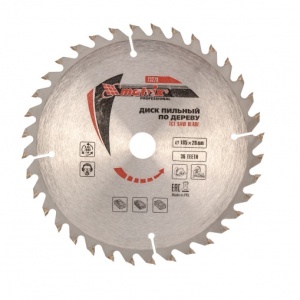 Диск д/цирк.пилы 185х20мм, 36 зуба+кольцо 16/20