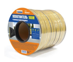 Уплотнитель резиновый профиль P черный 100м 