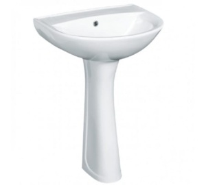 Умывальник 55 Стандарт 2-ой вел бел на пьед Плюс