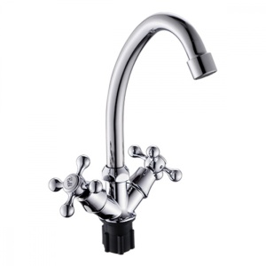 Смеситель д/кухни Антей,кр/б,высокий излив ,гайка