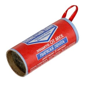Лента липкая от мух 1шт с аттрактаном Чистый Дом (120