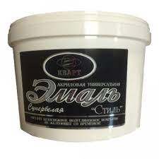 Эмаль акриловая белая полуглянцевая 2,4кг Стиль ВД-АК-155 