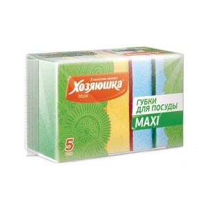 Губка для посуды ХОЗЯЮШКА Мила Макси 5шт 